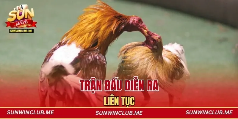 Trận đấu diễn ra liên tục
